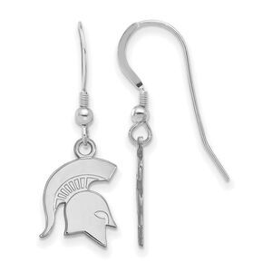 Sterling Silver Michigan State University Small Dangle Earrings